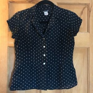 VINTAGE polka dot blouse